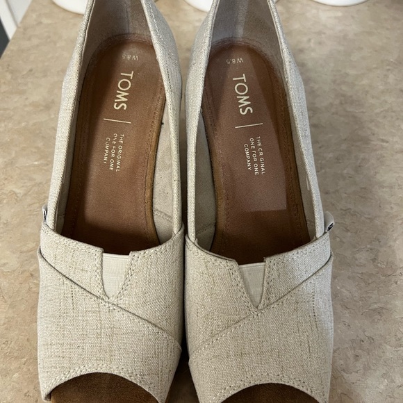 TOMS Stella Classic Cork Wedge size 8.5 - Picture 2 of 8